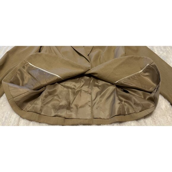 Women's The Limited Collection Beige Blazer Jacket Polyester Rayon Blend Size 2 - Picture 15 of 16